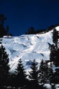 bigbear lodges close to slopes.