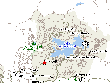 Lake Arrowhead Map, Lake Arrowhead Maps, Map of Lake Arrowhead.